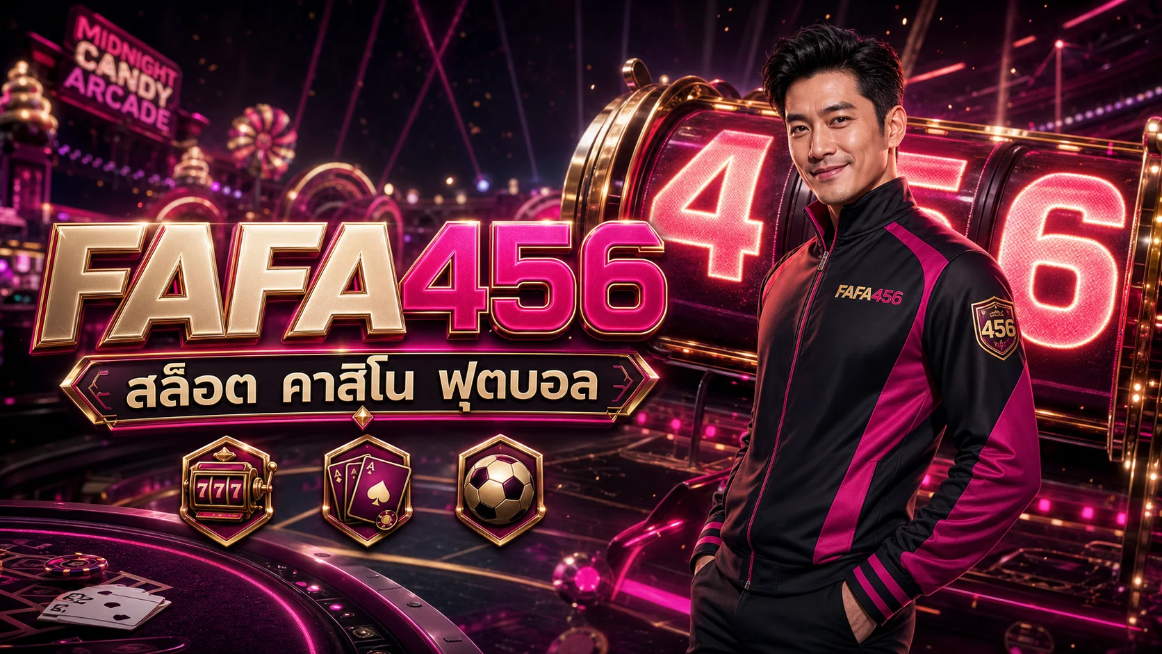 ภาพแคมเปญ FAFA456 คืนนี้อยากลุ้นสล็อต คาสิโนสด บาคาร่า หรือฟุตบอล